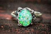 mushroom cremation ring with ashes from pets and people